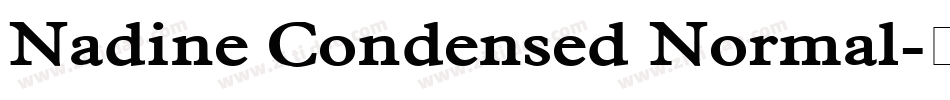 Nadine Condensed Normal字体转换